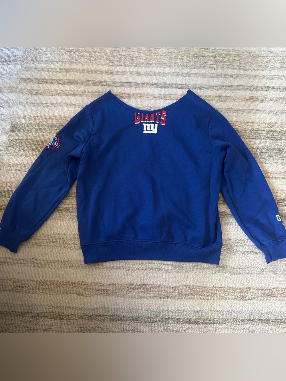 New York Giants Blue Pullover Sweatshirt